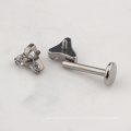 Implant Grade ASTM F136 Titanium Internal Threaded Labret Body Piercing Jewelry